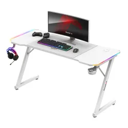Biurko gamingowe HUZARO Hero 3.3 RGB Biały