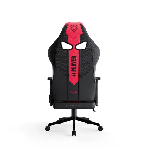 Fotel Diablo Chairs X-Player 2.0 Small do 90kg Skóra ECO Tkanina Karmazynowo-antracytowy