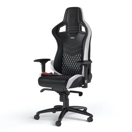 Fotel Noblechairs EPIC Gamingowy do 120kg Skóra naturalna Czarno-biały