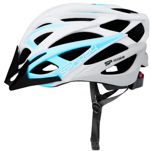 Kask rowerowy SPOKEY Femme Biało-niebieski MTB (rozmiar M)