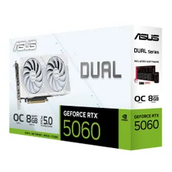 Karta graficzna ASUS Dual GeForce RTX 5060 OC Edition 8GB DLSS 4 White