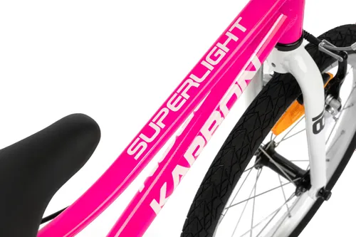 Rower dziecięcy KARBON Superlight 18 cali dla dziewczynki Różowy