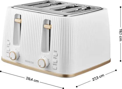 Toster Sencor STS 7540WH Ruszt do bułek Rozmrażanie 1860W