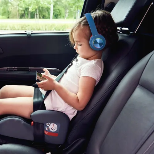 PowerLocus PLED Bezprzewodowe Słuchawki Bluetooth dla dzieci z LED niebiesko-pomarańczowe