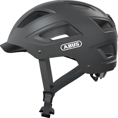 Kask rowerowy ABUS Hyban 2.0 Tytanowy Miejski z lampką (rozmiar XL)