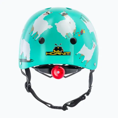 Kask rowerowy dziecięcy Hornit Llama turquoise/white