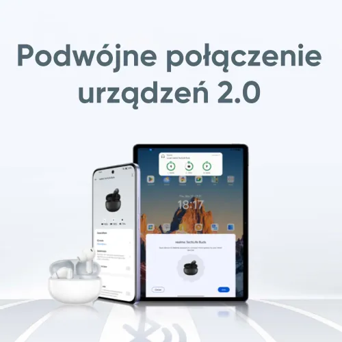 Słuchawki bezprzewodowe realme TechLife Buds Dokanałowe Bluetooth 5.4 Czarny