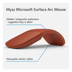 Myszka Microsoft Surface Arc Mouse Czerwony mak