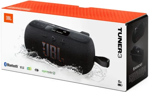 Głośnik Bluetooth JBL Tuner 3 7W Radio FM, DAB Czarny