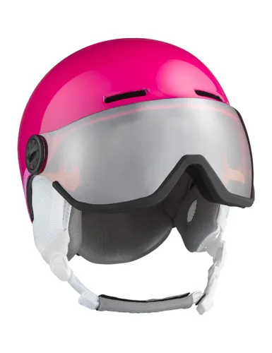 Kask narciarski dziecięcy SALOMON GROM VISOR pink z WBUDOWANA SZYBĄ - KAT. S2 - Rozmiar - M