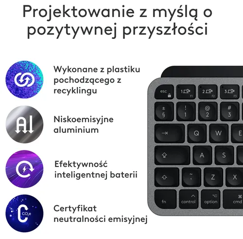 Klawiatura LOGITECH MX Keys Mini for Mac Szary