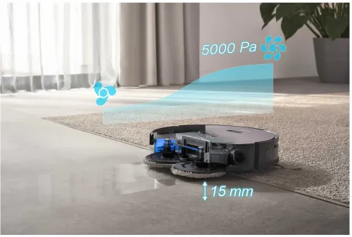 Robot sprzątający Sencor SRV 9790BK Funkcja mopowania Stacja oczyszczająca Tworzenie mapy pomieszczenia 63dB
