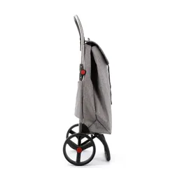 Coș De Cumpărături 2 Large Wheels Folding Rolser I-Max Tweed-Grey