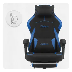 Fotel CABRO C502 Czarno-Niebieski