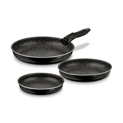 Zestaw 3 patelni z powłoką marmurową i odpinaną rączką Konighoffer Handy 20 cm 24 cm 28 cm