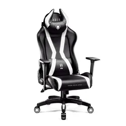 Fotel Diablo Chairs X-Horn 2.0 King Size Gamingowy do 180kg Skóra ECO Czarno-biały