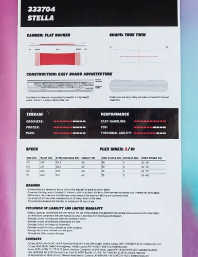 Deska snowboardowa Head Stella - Długość (cm) - 143