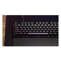 Klawiatura gamingowa Corsair K70 Core Corsair MLX Red przewodowa mechaniczna podświetlana czarna z podpórką