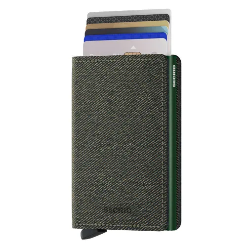 Küçük RFID Cüzdan Slimwallet Gizli Büküm Yeşili