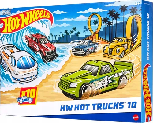 Mattel Zestaw 10 Samochodów Aut Hot Wheels HW Hot Trucks 10 HYM97 1:64