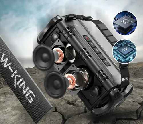 Głośnik mobilny W-KING D8 Czarny