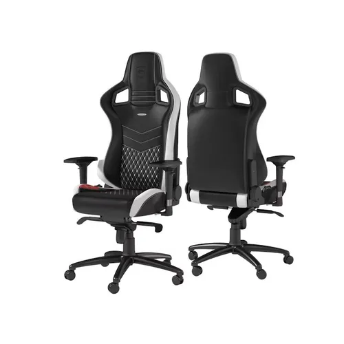 Fotel Noblechairs EPIC Gamingowy do 120kg Skóra naturalna Czarno-biały