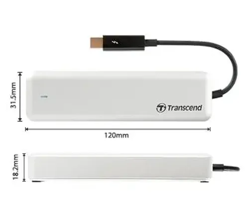 Dysk Transcend JetDrive 825 480GB Thunderbolt Biały