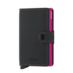 Kompaktowy portfel RFID Secrid Miniwallet Matte - black / fuchsia