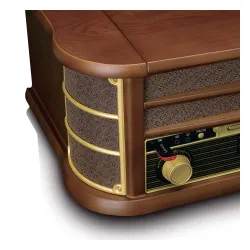 Gramofon Lenco TCD-3571MY Półautomatyczny Napęd paskowy Przedwzmacniacz Bluetooth Brązowy
