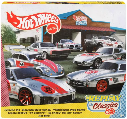 Zestaw pojazdów Hot Wheels Silver Series Mattel 80th Anniversary JHF01 (7 szt.)