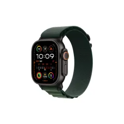 Apple Watch Ultra 2 GPS + Cellular Koperta z tytanu Czarna 49mm Opaska Alpine Ciemnozielona Rozmiar M