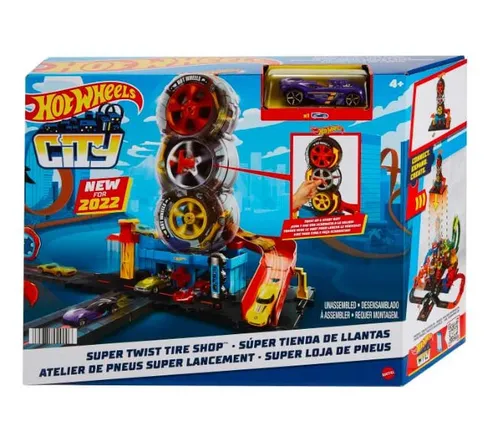 Mattel Hot Wheels City Wyścigowy warsztat opon zestaw HDP02