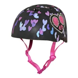 Kask rowerowy KRASH Bokeh Bling Czarny dla Dzieci (rozmiar M)