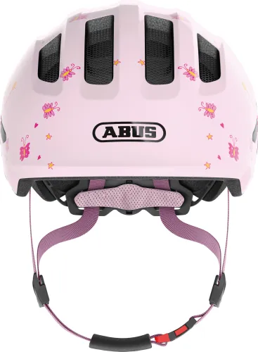 Kask rowerowy ABUS Smiley 3.0 LED Princess Różowy dla Dzieci (rozmiar M)