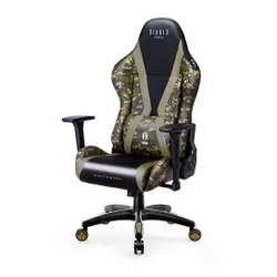 Fotel Diablo Chairs X-Horn 2.0 Normal Size Legion Gamingowy do 160kg Skóra ECO Czarno-zielony