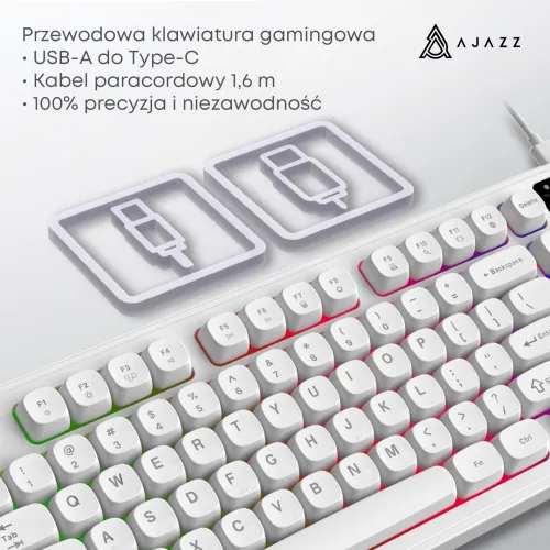 Klawiatura membranowa Ajazz AF98 Biały