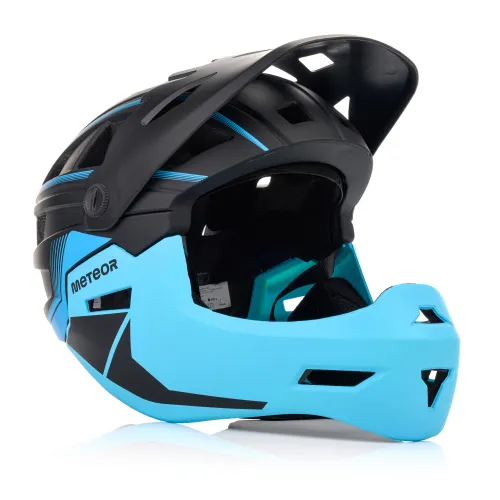 Kask rowerowy full-face METEOR Hydra L 58-61 cm czarny/niebieski