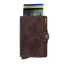 Podwójny portfel z ochroną kart RFID Twinwallet Secrid Vintage - chocolate