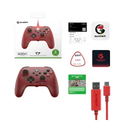 Pad GameSir T7 do PC, Xbox Series X/S, Xbox One X/S, Steam Deck Przewodowy Bordowy