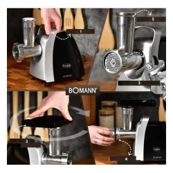Мясорубка электрическая Bomann FW 6067 CB 1000W, 3 ситка
