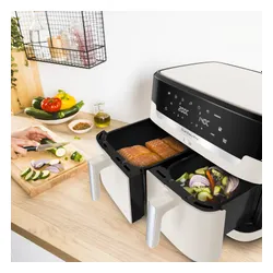 Air Fryer Frytkownica beztłuszczowa TEFAL EY942AE0 Dual Easy Fry XXL 11l z podwójnym koszem