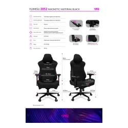 Fotel YUMISU 2052 Magnetic Czarny