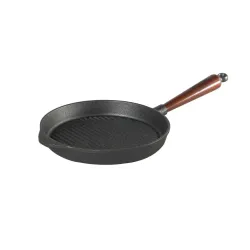 SKEPPSHULT Natural Selection Grill 24 cm czarna - patelnia grillowa żeliwna