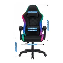 Fotel gamingowy HELL'S CHAIR HC-1000 LED Kids Czarny