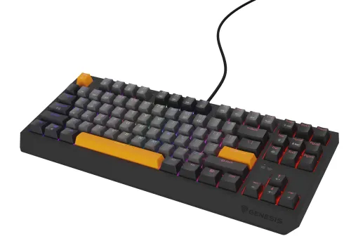 Klawiatura mechaniczna Genesis Thor 230 TKL Naval Blue Positive US RGB Outemu Panda Szary