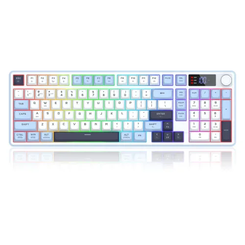 Klawiatura membranowa Redragon Aria K527WBL-PRO Biało-Niebieski