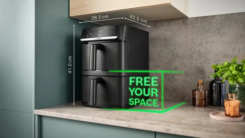 Air Fryer Frytkownica beztłuszczowa BOSCH Serii 6  MAFD661B4 12l z podwójnym koszem