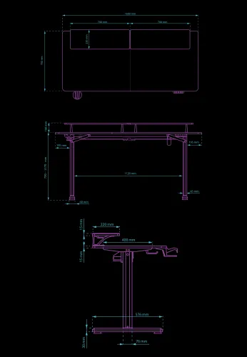 Biurko Ultradesk HIGHLANDER XXL 160cm Regulacja wysokości Brązowy