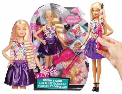 Lalka Barbie Mattel Barbie Zrób to sama: Fale i loki (DWK49)