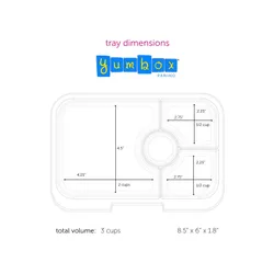 Średni prostokątny lunchbox Yumbox Panino - lavande purple / unicorn